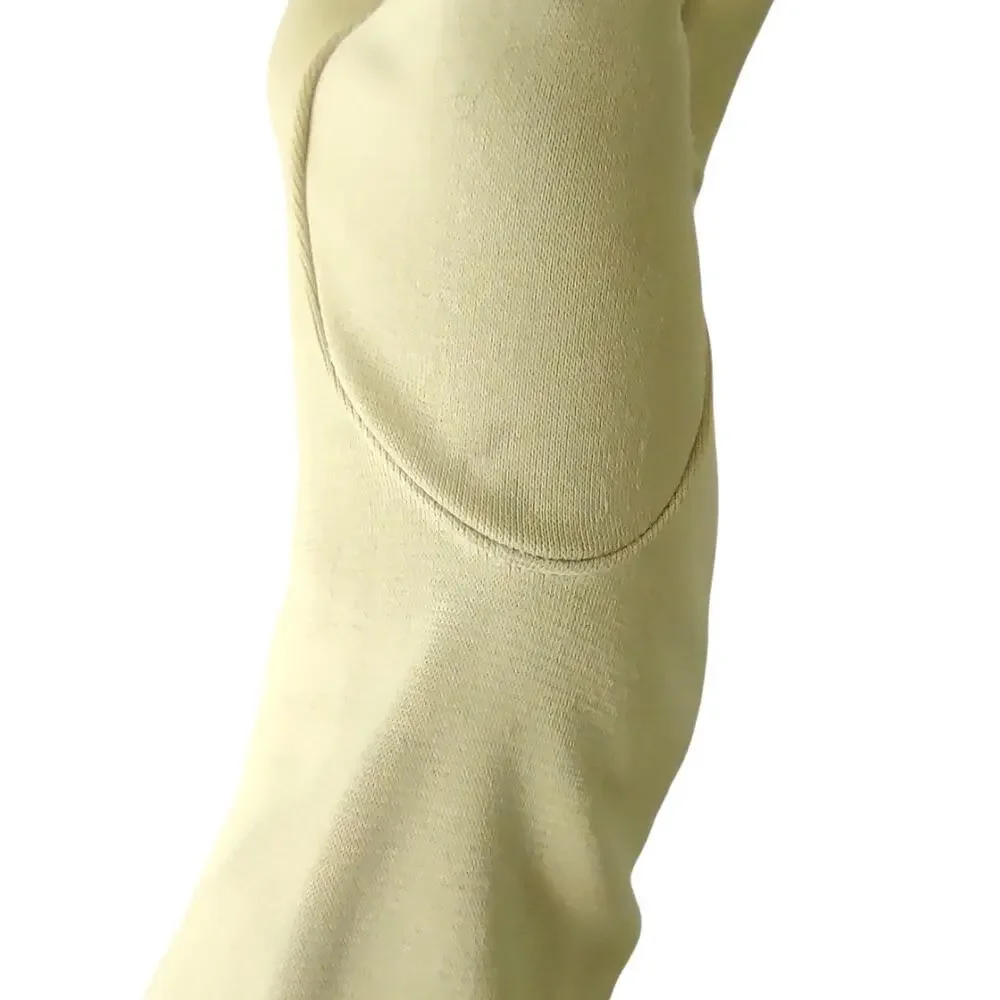 Vintage 70s Mint Green Knit Gloves Approx Size 7 Pin Tucks Retro Stretch 60s